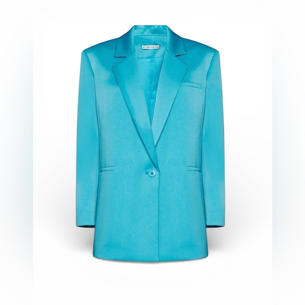 Alice + Olivia Teal Women Blazer 0